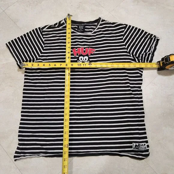 HUF X Felix The Cat Mens M Medium Striped Embroidered Streetwear‎ T Shirt RARE - Picture 7 of 9
